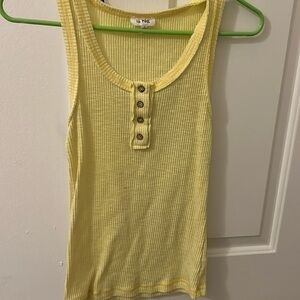 Yellow Henley tank top